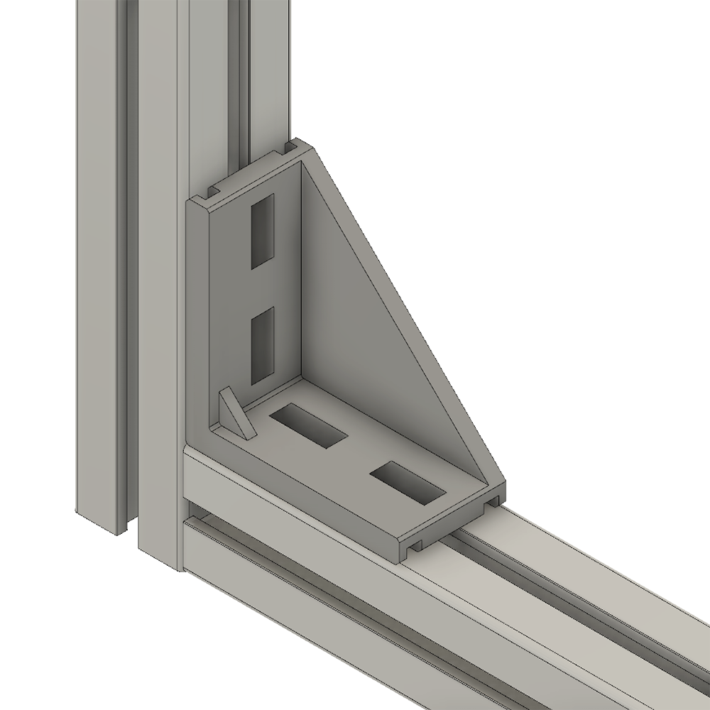40-120-3 MODULAR SOLUTIONS GUSSET BRACKET<BR>45MM X 90MM REINFORCEMENT ANGLE